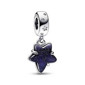 Genuine S925, Celestial Galaxy Star Murano Dangle Charm for Pandora Moments.